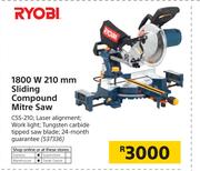 Ryobi 1800W 210mm Sliding Compound Mitre Saw