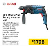 Bosch 600W SDS Plus Rotary Hammer Drill
