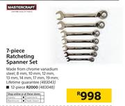 Mastercraft 7 Piece Ratching Spanner Set 