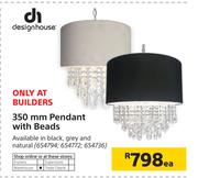 Design House 350mm Pendant With Beads-Each
