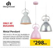 Design House Metal Pendant-130cm(h) x 16cm(d) Each