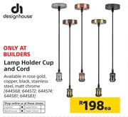 Design House Lamp Holder Cup & Cord-Each
