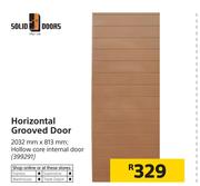 Solid Doors Horizontal Grooved Door-2032mm x 813mm
