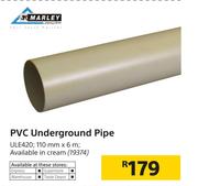 Marley PVC Underground Pipe ULE420-110mm x 6m