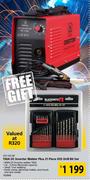 Disston 130A DC Inverter Welder Plus Black & Smith 21 Piece HSS Drill Bit Set ZX7-130-BF
