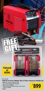 Disston 120A DC Inverter Welder Plus Black & Smith 17 Piece Titaniun Drill Bit Set ZX7-120-BF