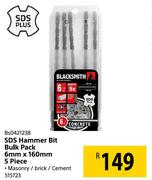 Black & Smith SDS Hammer Bit Bulk Pack 6mm x 160mm 5 Piece BS0421238