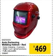 Disston Auto Darkening Welding Helmet-Red DSD131213