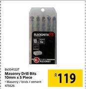 Blacksmith Masonry Drill Bits 10mm x 5 Piece BS0041227