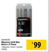 Blacksmith Masonry Drill Bits 8mm x 5 Piece BS0041226