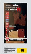 Blacksmith Mouse Sanding Sheets Velcro Assorted Grit 10 Piece BS327021