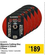 Blacksmith Masonry Cutting Disc 230mm x 3.0mm 5 Piece BS129019