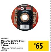 Blacksmith Masonry Cutting Discs 115 x 3.0mm 5 Piece BS129018