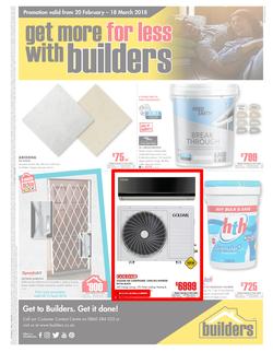 Builders East London & KZN : Get More For Less (20 Feb - 18 Mar 2018), page 1