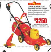 Wolf Garden 2200W Mower & 750W Trimmer Evolution Combo
