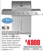 Alva Kalahari Gas BBQ 4 Burner Stainless Steel