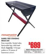 Megamaster Barrel Free-Standing Braai 600