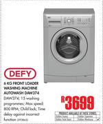 Defy 6kg Front Loader Washing Machine Autowash Daw374
