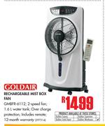 Goldair Rechargeable Mist Box Fan