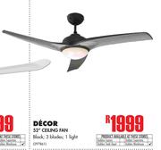 Decor 52” Ceiling Fan