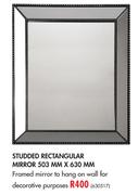 Studded Rectangular Mirror 503mm x 630mm