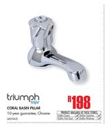 Triumph Taps Coral Basin Pillar