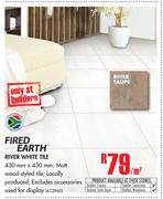 Fired Earth River White Tile-Per Sqm