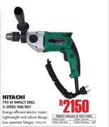 Hitachi 790W Impact Drill 2-Speed Var/Rev