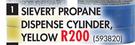 Sievert Propane Dispense Cylinder Yellow