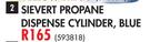Sievert Propane Dispense Cylinder Blue