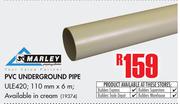 Marley PVC Underground Pipe ULE420-110mm x 6m