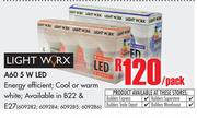 Light Worx A60 5W LED-Per Pack