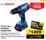 Bosch 18V Li-Ion Cordless Impact Drill 743707