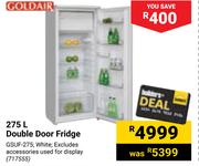 Goldair 275Ltr Double Door Fridge 717555