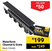 Waterform Channel & Grate (Black) 159540