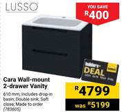 Lusso Cara Wall-Mount 2 Drawer Vanity 783605