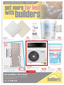 Builders Inland : Get More For Less (20 Feb - 18 Mar 2018), page 1