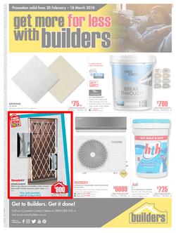 Builders Inland : Get More For Less (20 Feb - 18 Mar 2018), page 1