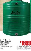 Jojo Tanks 1000Ltr Vertical Water Tank 1100x1300mm