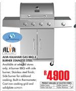Alva Kalahari Gas BBQ 4 Burner Stainless Steel