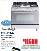 Elba 4 Gas Burner/2 Electric Plates & Oven