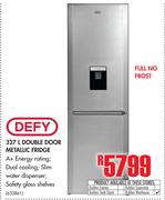 Defy 327Ltr Double Door Metallic Fridge