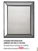 Studded Rectangular Mirror 503mm x 630mm