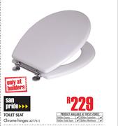 San Pride Toilet Seat With Chrome Hinges