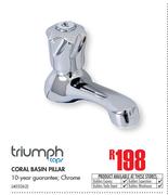 Triumph Taps Coral Basin Pillar