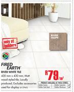 Fired Earth River White Tile-Per Sqm