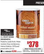 Fired Earth Velvet Wood Preservative-5Ltr