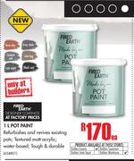 Fired Earth Pot Paint-1Ltr Each