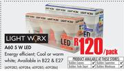 Light Worx A60 5W LED-Per Pack