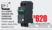 CBI 63 A Earth Leakage No Overload Protector